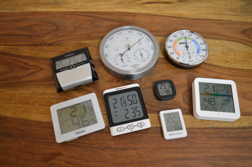 Hygrometer-Test Gesamtbild der getesteten Hygrometer